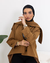 High-low “trench coat”