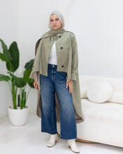 High-low”trench coat”