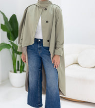 High-low”trench coat”