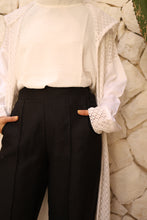 “Linen in Pants” in black