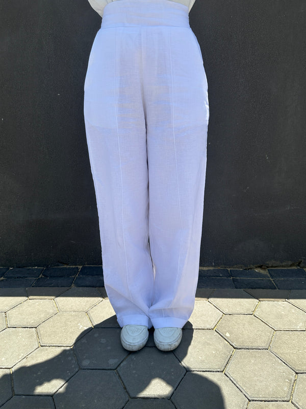 “Linen in Pants” in White