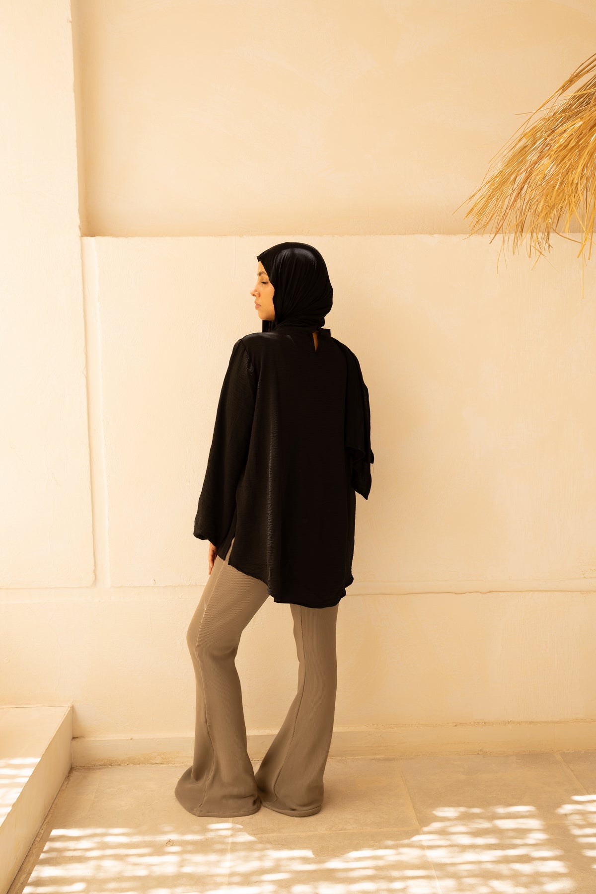 “Long sleeve basic” in black