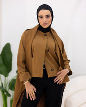 High-low “trench coat”