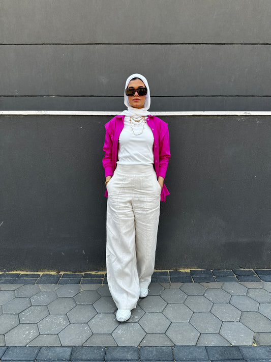 Linen Pants ‘in beige ‘